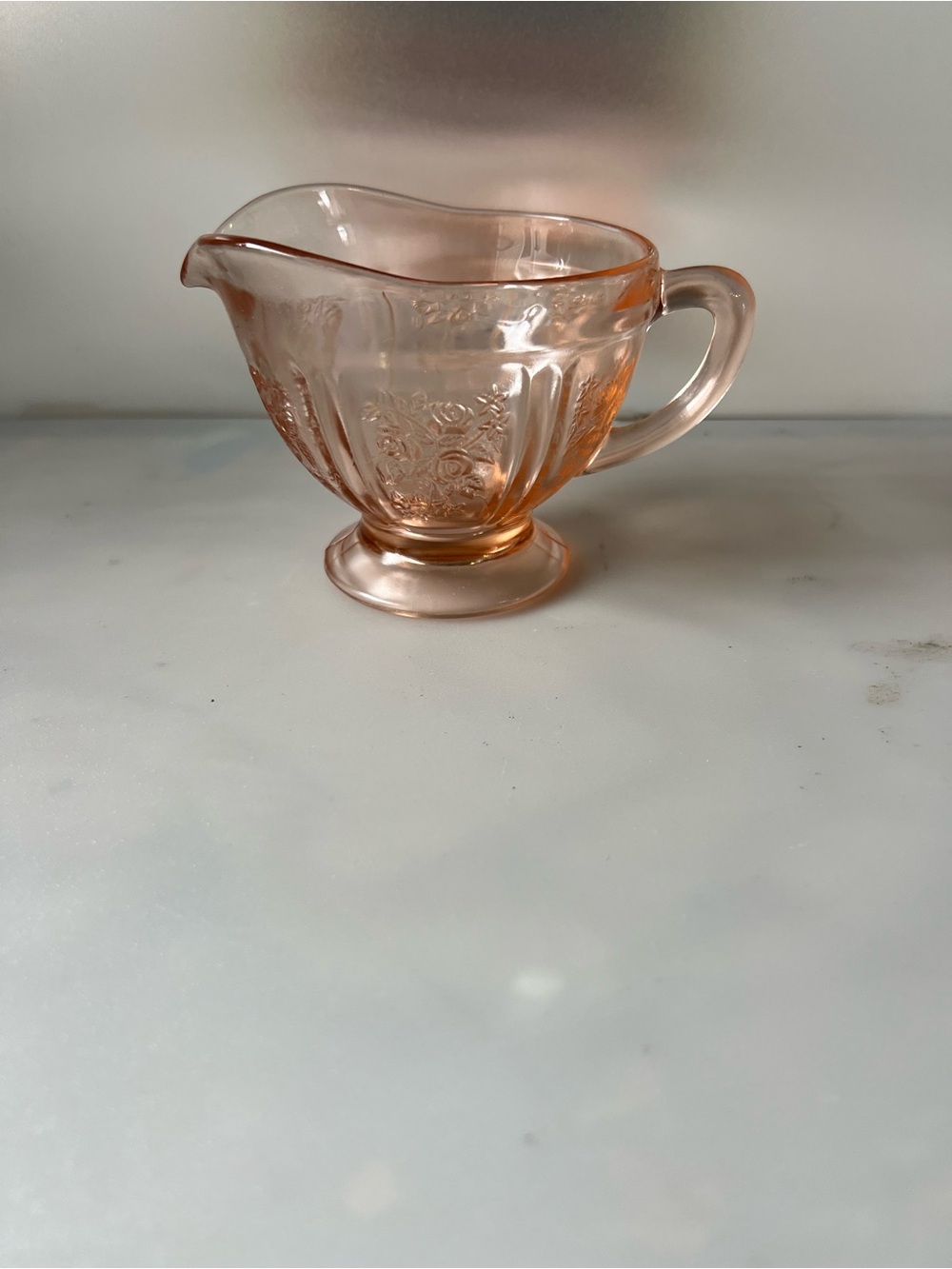 Vintage Pink Depression Glass Creamer
